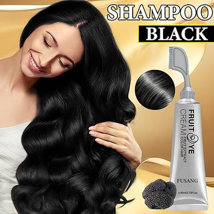 Crema para el cabello con peine para cubrir canas negro - additional image 5