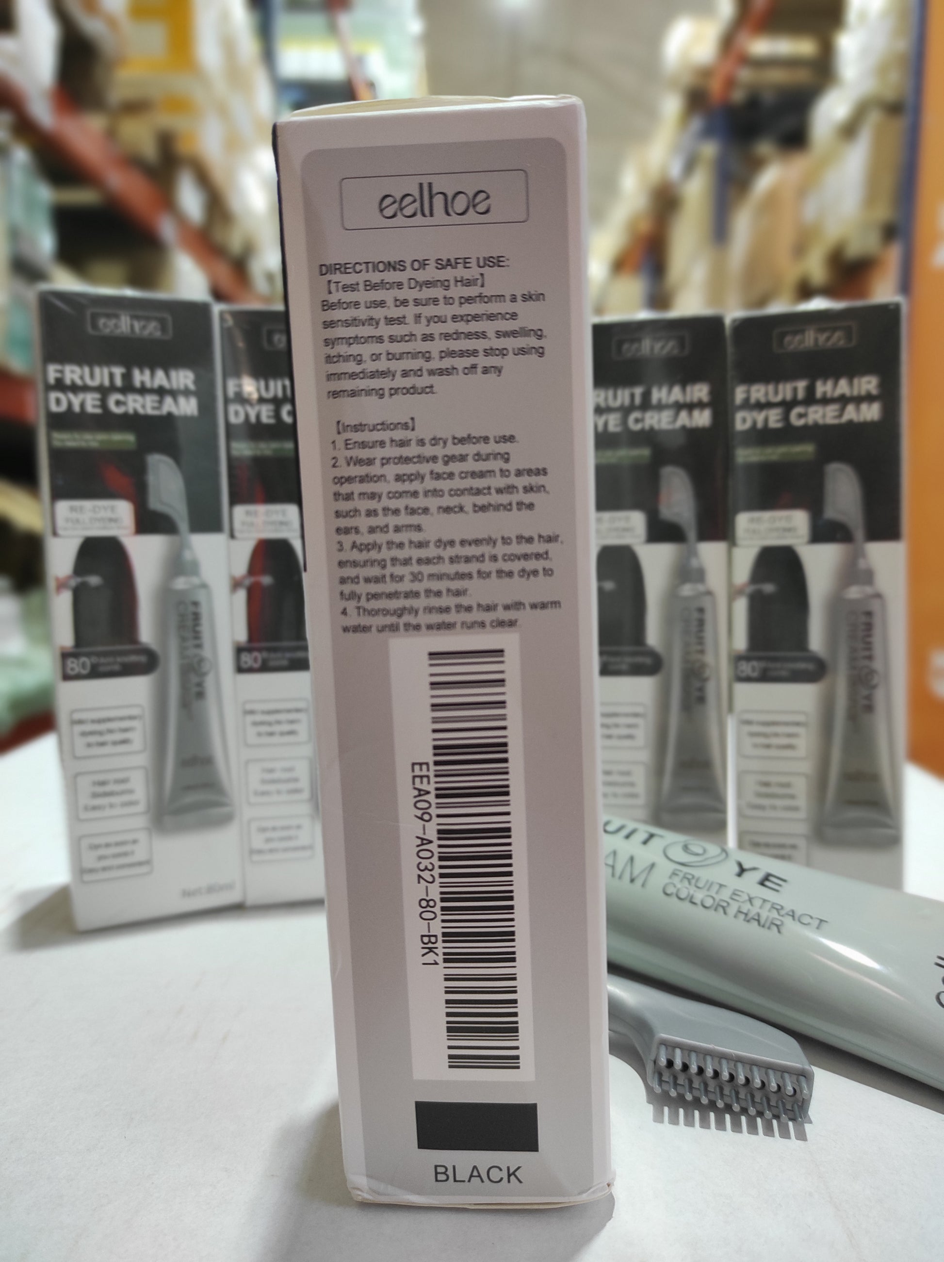Crema para el cabello con peine para cubrir canas negro - additional image 4